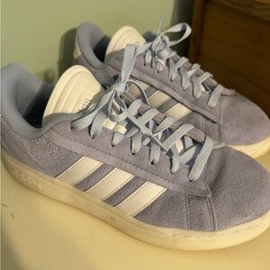 Adidas Light Blue Suede Sneakers GRAND COURT ALPHA SHOES